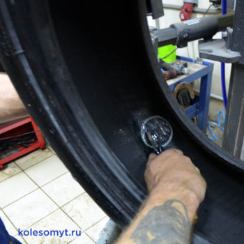 прикатка грибка изнутри колеса